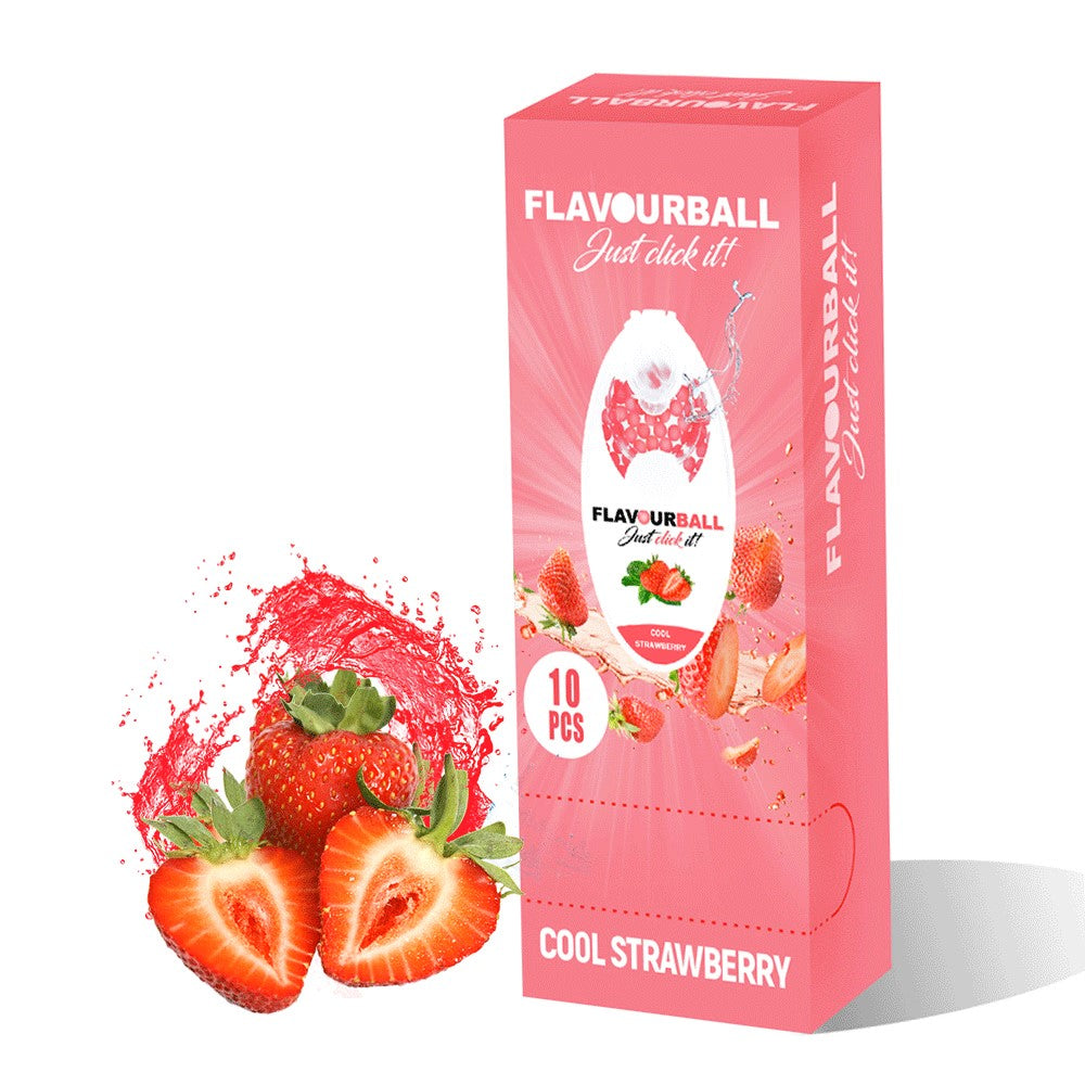 10 x 100 stk Cool Strawberry Mint Flavour Balls i Pod