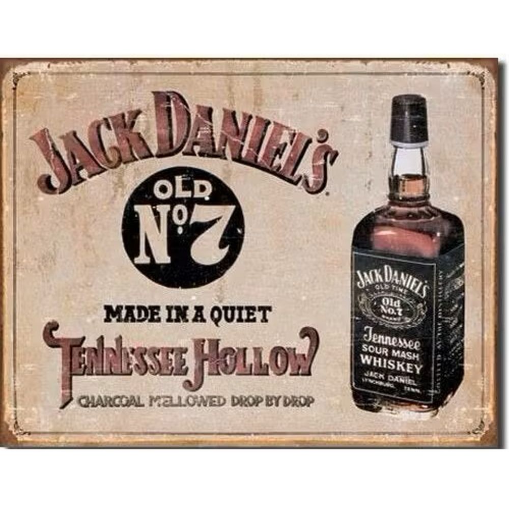 Retroworld US Jack Daniels Tennessee Hollow Metalskilt - 40 x 30 cm