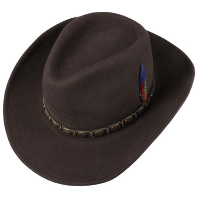 Stetson Western Woolfelt Cowboy Hat Brun