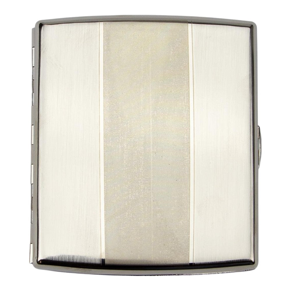 jean claude cigarette case 20 King Size / Antique Silver Metal / Hanger / Double Sided / Gift Box : Health & Household JC Brushed Transverse Cigarette Case