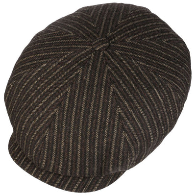 Stetson 8-panel Peaky Blinders Style Cap - Woolen Stripe