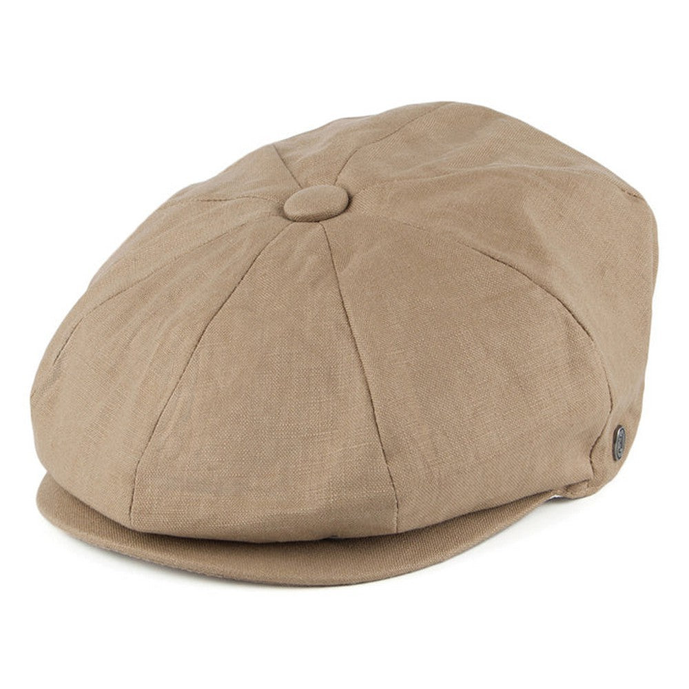 Jaxon James Linen Newsboy Cap Camel - Main Image