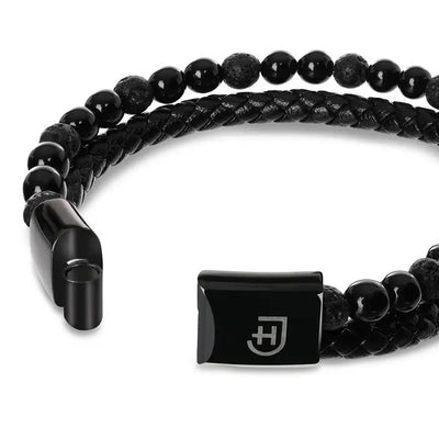 James Hawk Stone Bracelet - Black - Smykke fra James Hawk hos The Prince Webshop
