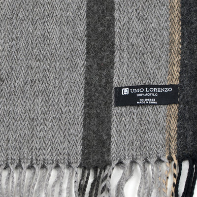 Smart Stibet Cashmere Feel Halstørklæde i Acryl - Grå - Halstørklæde fra Umo Lorenzo hos The Prince Webshop