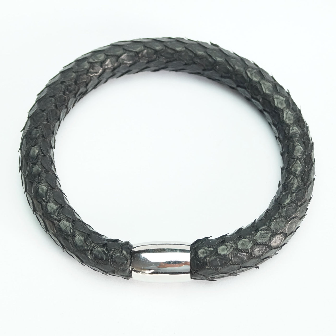 Phyton - Sort Slangeskinds Armbånd - Smykke fra The Leather Belt Co. hos The Prince Webshop