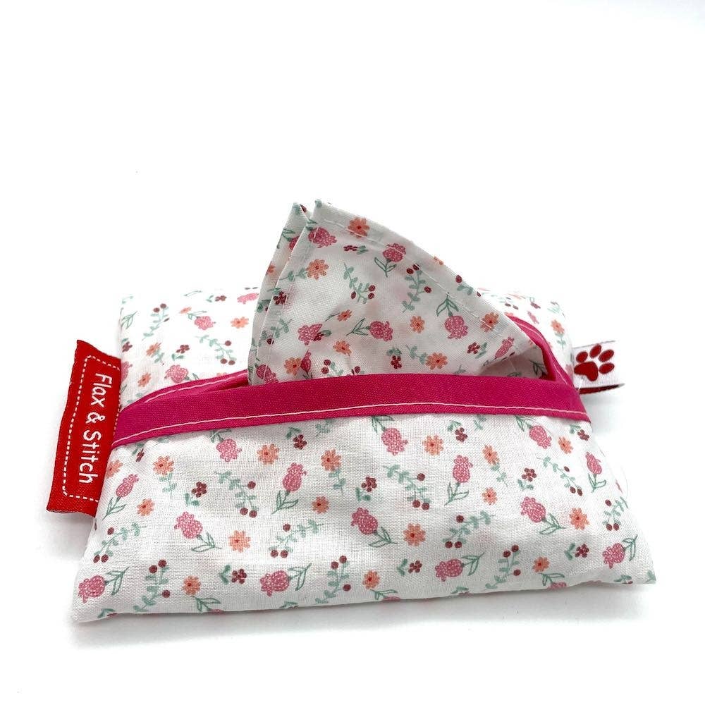 FLAX & STITCH - Paquet de 5 petits mouchoirs - Adenia flamingo -  fra FLAX & STITCH hos The Prince Webshop