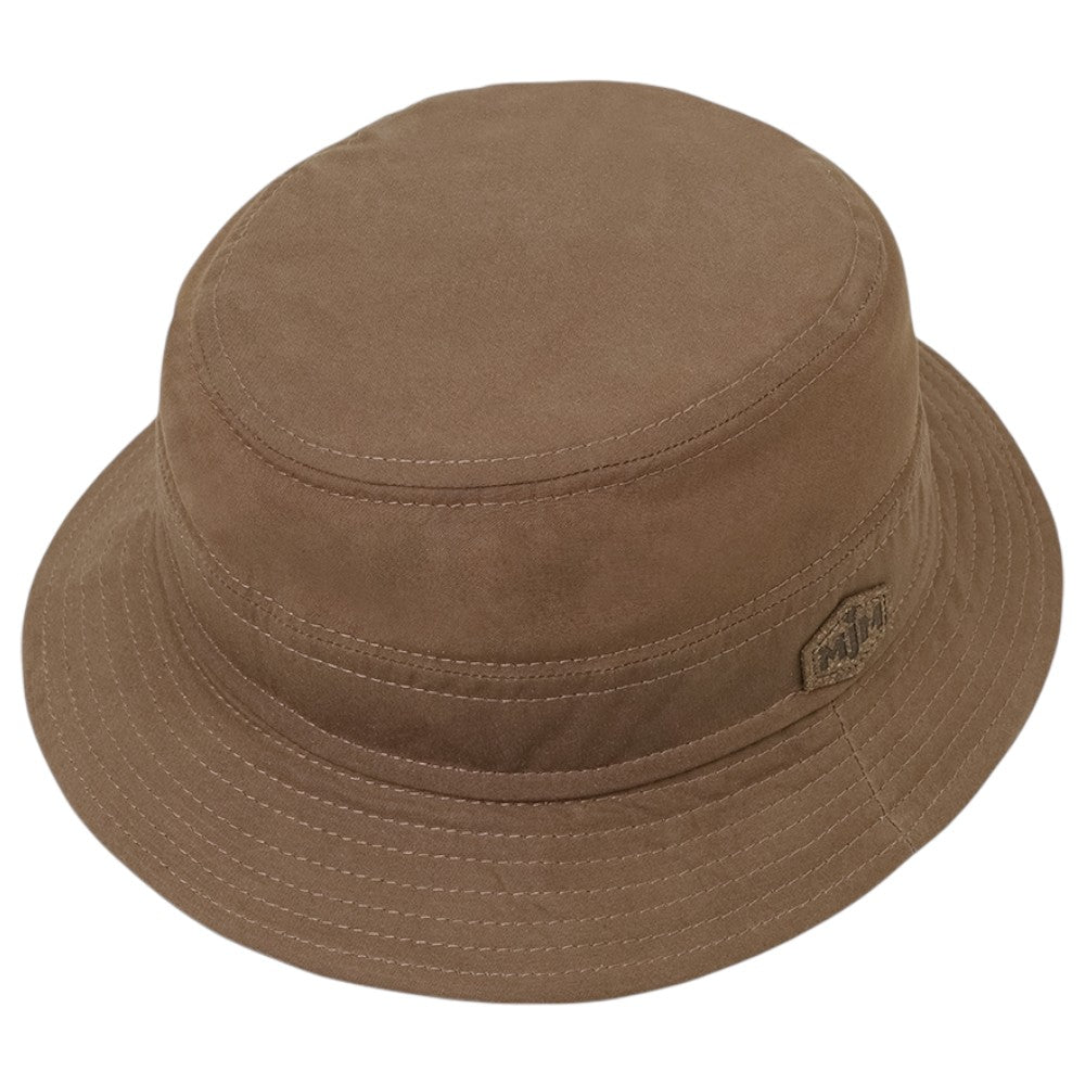 MJM Bucket Hat MAX STAYWAX - Grøn Oilskin Bøllehat - Bucket Hat fra MJM Hats hos The Prince Webshop