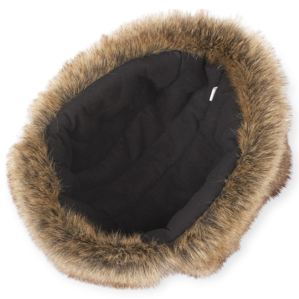 MJM Trapper Hat 42 - Faux Leather/Fur - Black