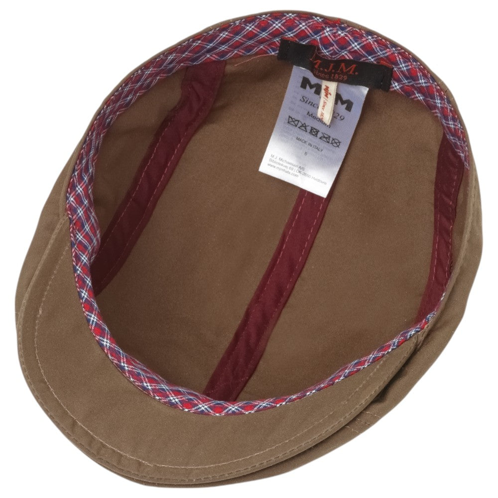 MJM Daffy 3 Staywax - Grøn Oilskin Sixpence - Flat Cap fra MJM Hats hos The Prince Webshop