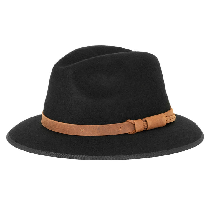 MJM MARCO EL Black Wool Felt Hat with Earflaps