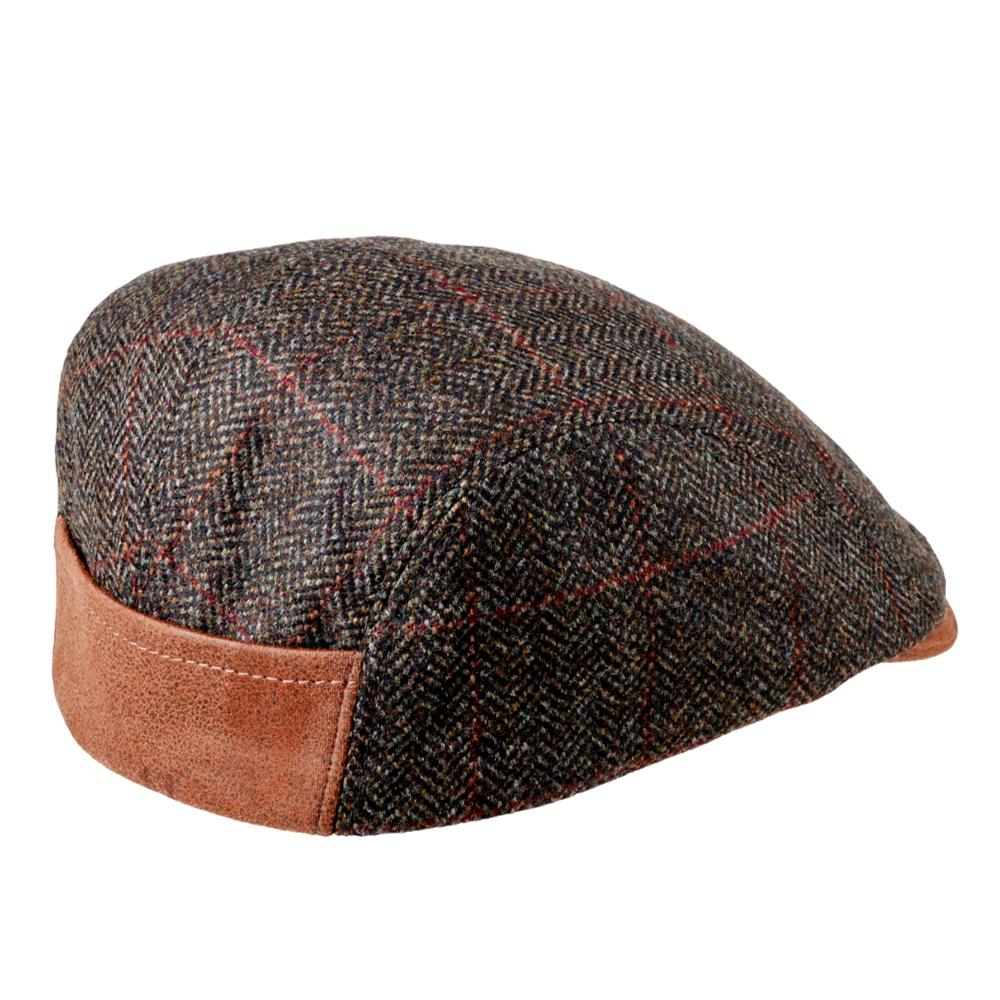 MJM Daffy 3 32 Wool/Cashmere Green Herringbone - Flat Cap fra MJM Hats hos The Prince Webshop