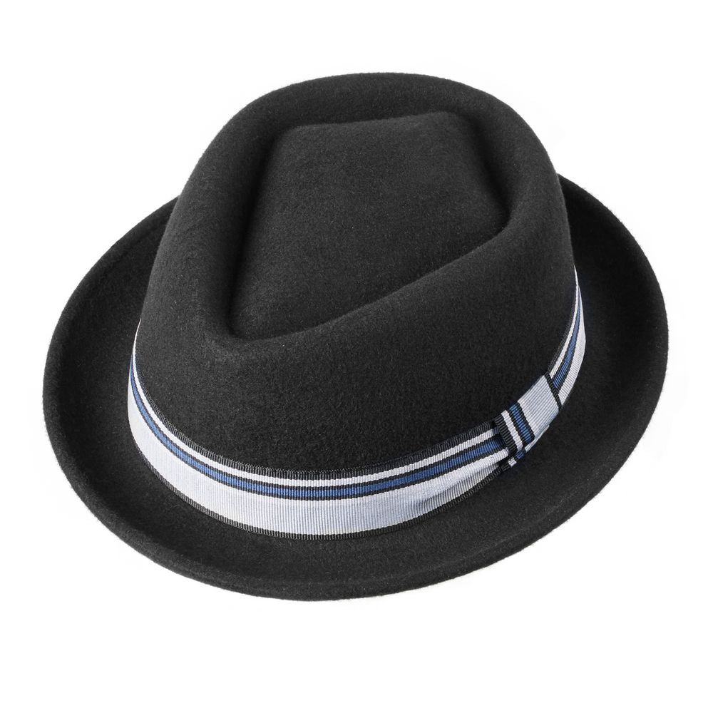MJM Diamond Wool Felt Hat - Waterproof & Crushalt - Black