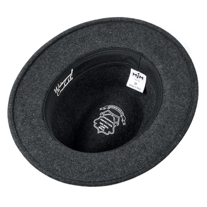 MJM FELIX Antracit Uld Filt Hat - Waterproof & Crushable