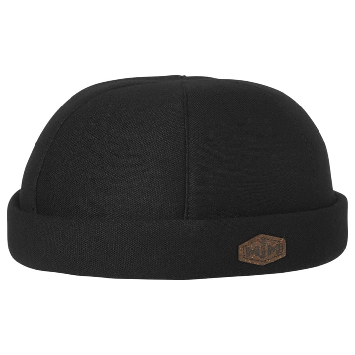 MJM Aron 41 EL Bamboo Docker Cap Black - Docker Cap fra MJM Hats hos The Prince Webshop