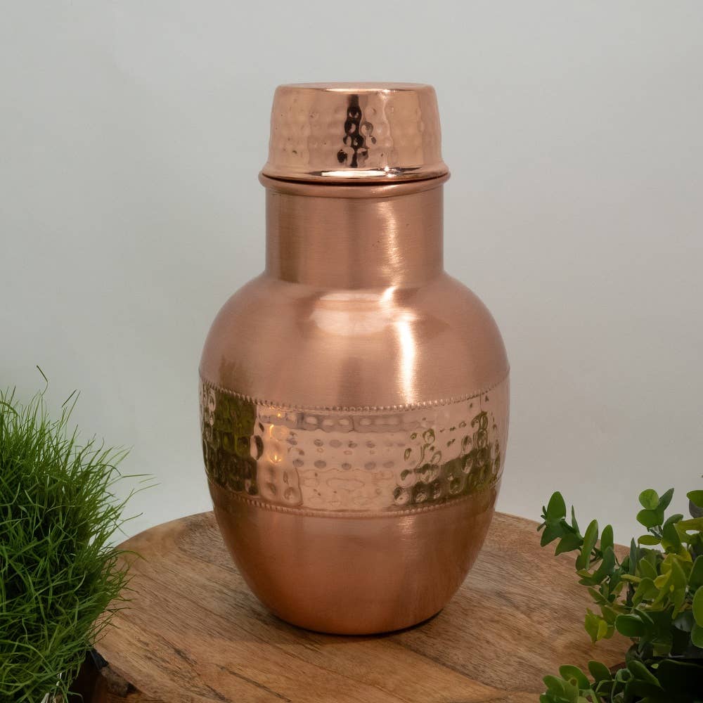 Ren kobberkaraffel kugleformet  Sequence med prop ± 1,5 l