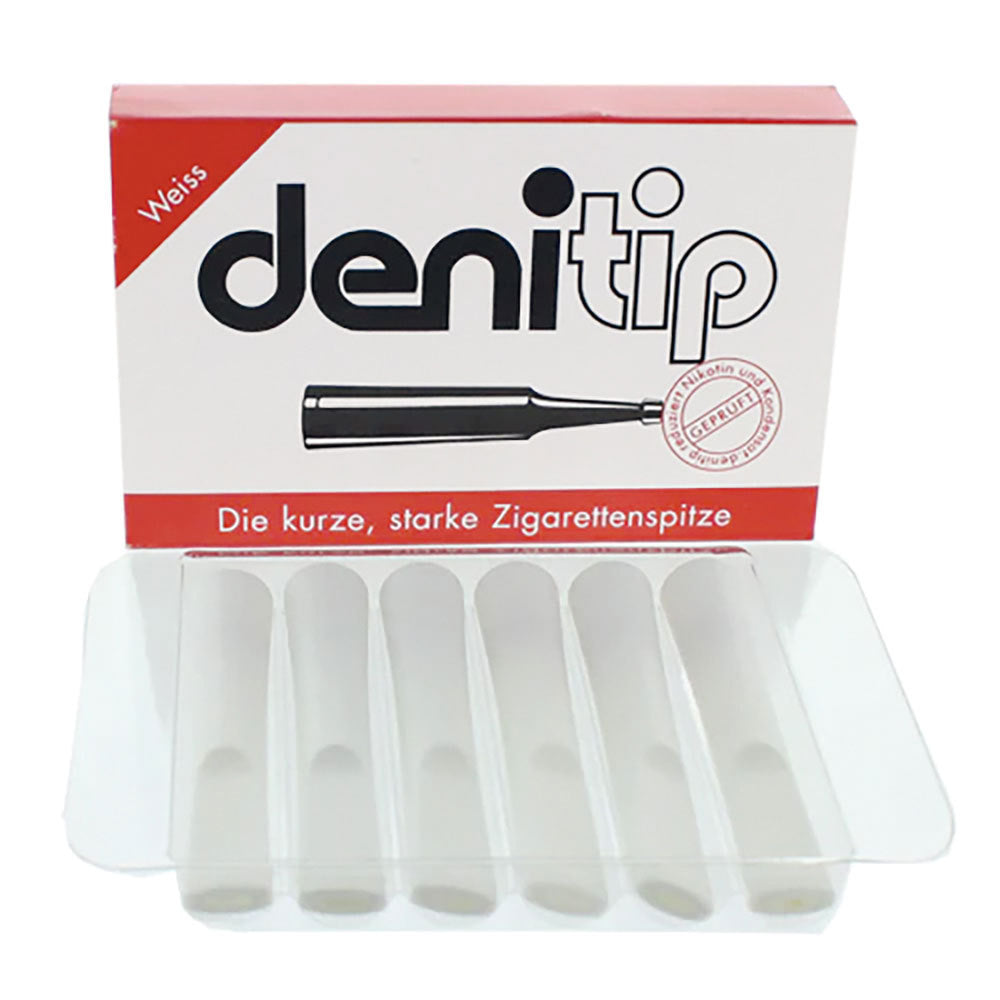 6 kappaletta Denitip -savuke pitää suodattimella - valkoinen
