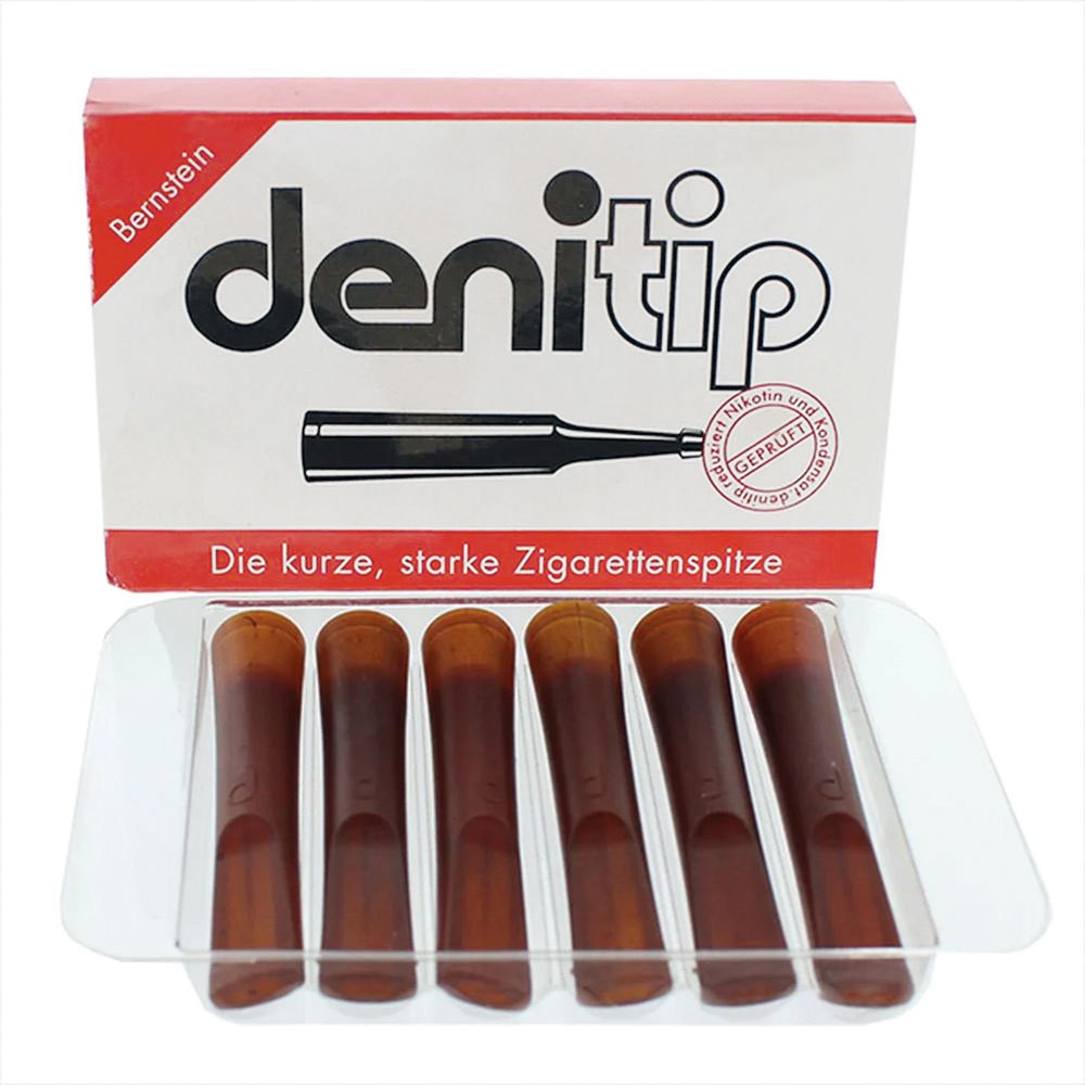 6 pcs Denitip Cigarette Holder with Filter - Amber