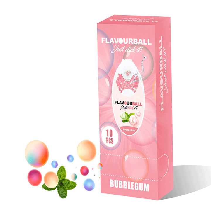 10 x 100 stk Cool Bubblegum Flavour Balls i Pod - Aroma Kugler fra FLAVOUR BALLS hos The Prince Webshop