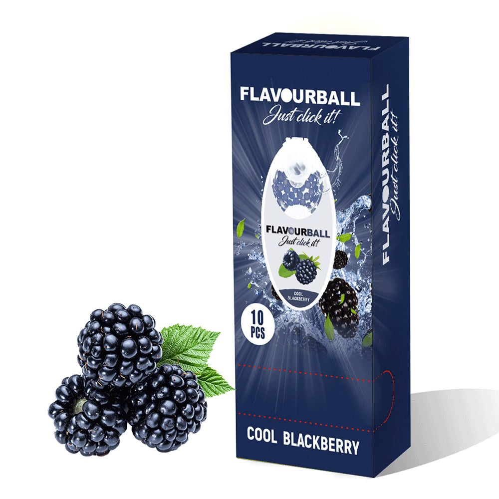 10 x 100 stk Cool Blackberry Flavour Balls i Pod - Aroma Kugler fra FLAVOUR BALLS hos The Prince Webshop