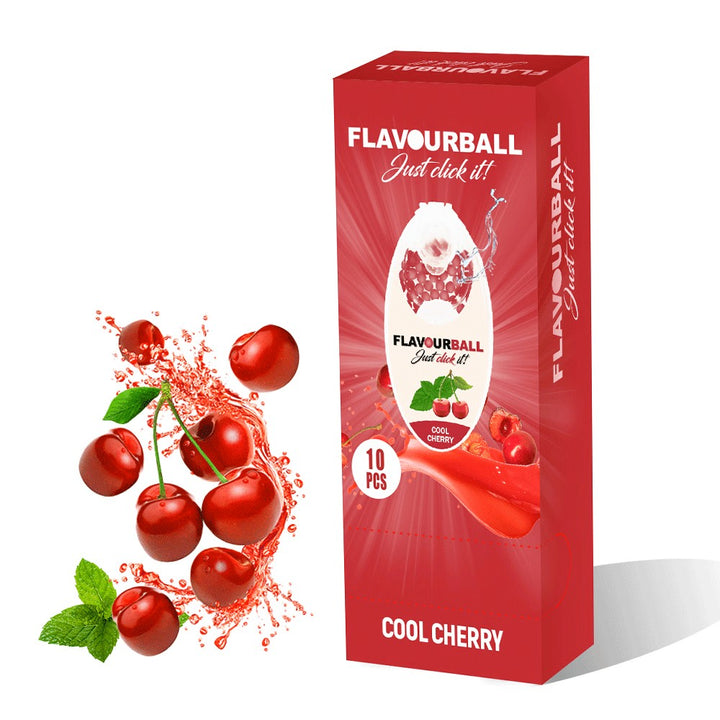10 x 100 stk Cool Cherry Flavour Balls i Pod - Aroma Kugler fra FLAVOUR BALLS hos The Prince Webshop