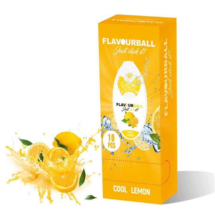 10 x 100 stk Cool Lemon Flavour Balls i Pod - Aroma Kugler fra FLAVOUR BALLS hos The Prince Webshop