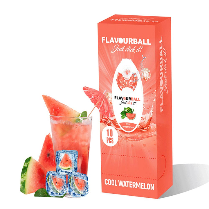 10 x 100 stk Cool Watermelon Flavour Balls i Pod - Aroma Kugler fra FLAVOUR BALLS hos The Prince Webshop