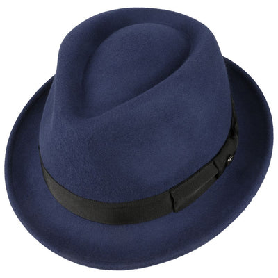 Trilby Woolfelt by Lierys - Blue Wool Hat