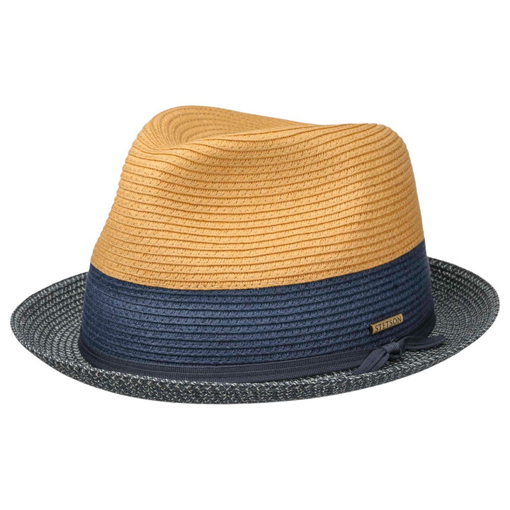 Stetson Player Toyo Strå Sommerhat - Beige / Blue - Hat fra Stetson hos The Prince Webshop