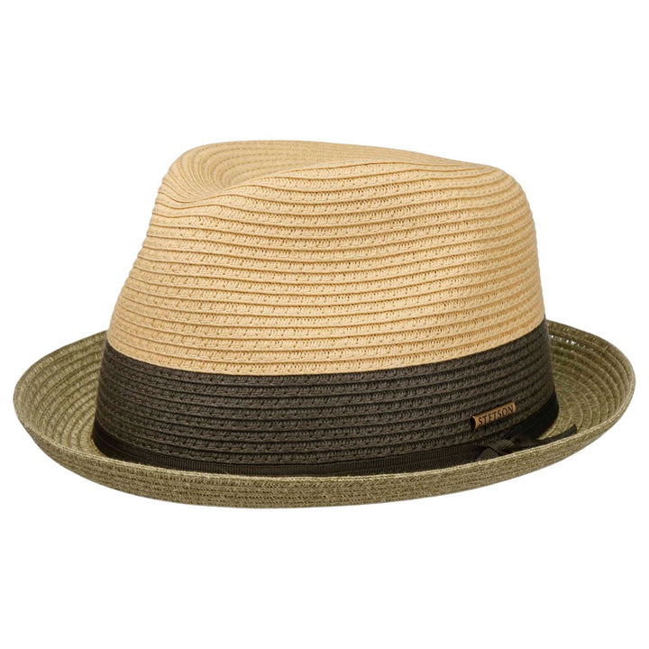 Stetson Player Toyo Strå Sommerhat - Beige / Green - Hat fra Stetson hos The Prince Webshop