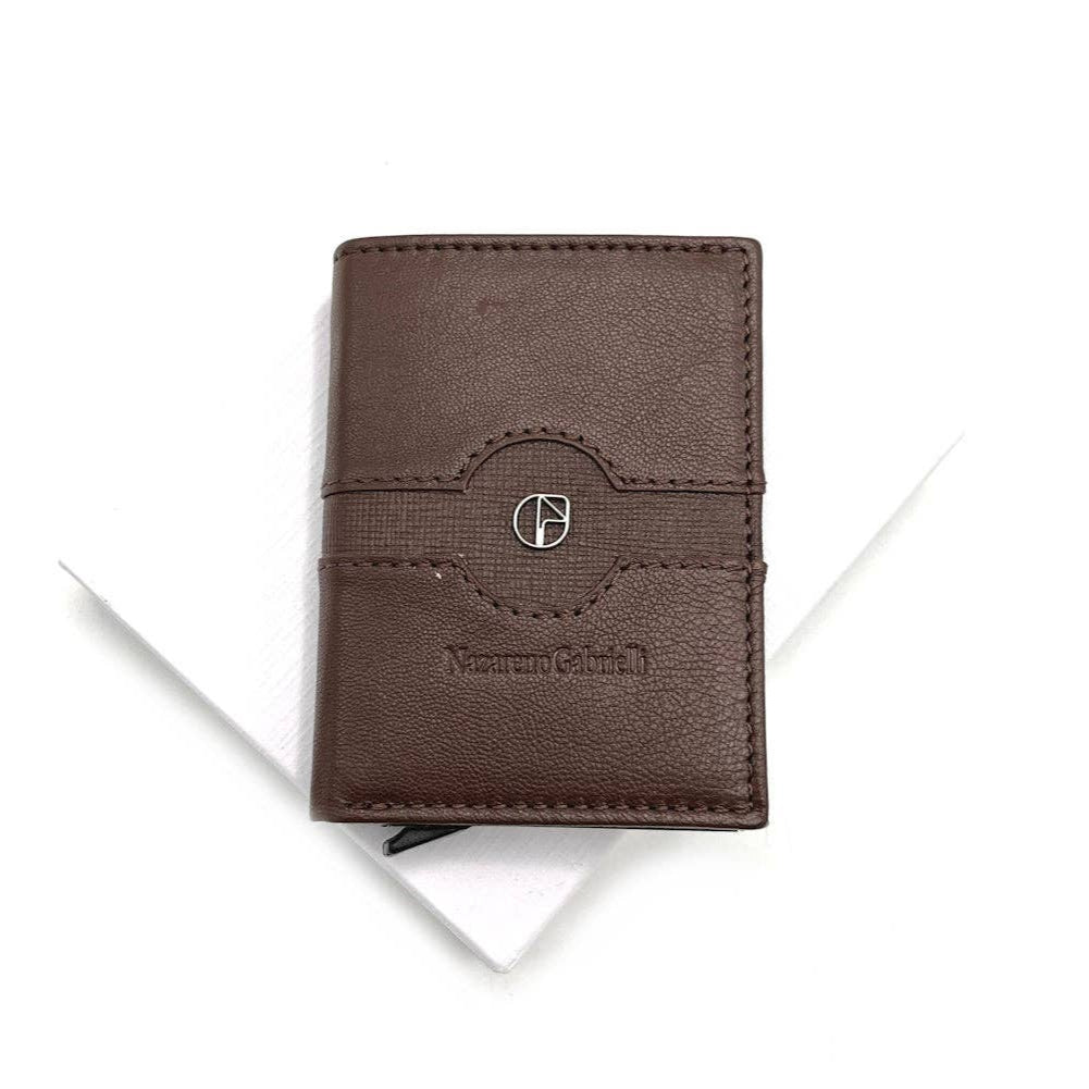 Nazareno Gabrielli ægte læder tegnebog med ALU kortholder - Kortholder fra Nazareno Gabrielli hos The Prince Webshop