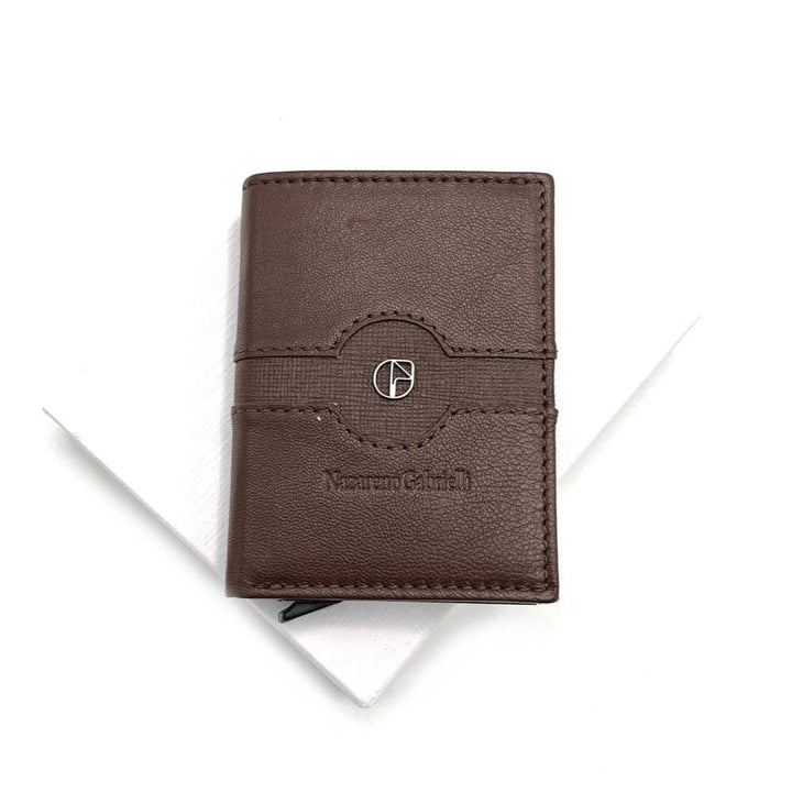 Nazareno Gabrielli ægte læder tegnebog med ALU kortholder - Kortholder fra Nazareno Gabrielli hos The Prince Webshop