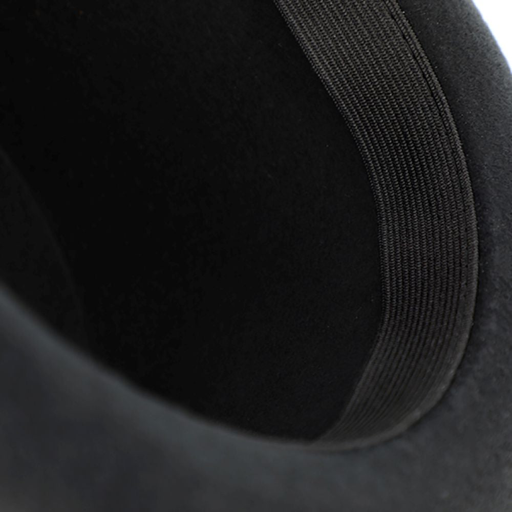 Sort Cylinder Hat - 13 cm høj - 100% uld