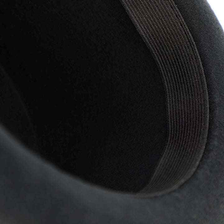 Sort Cylinder Hat - 13 cm høj - 100% uld