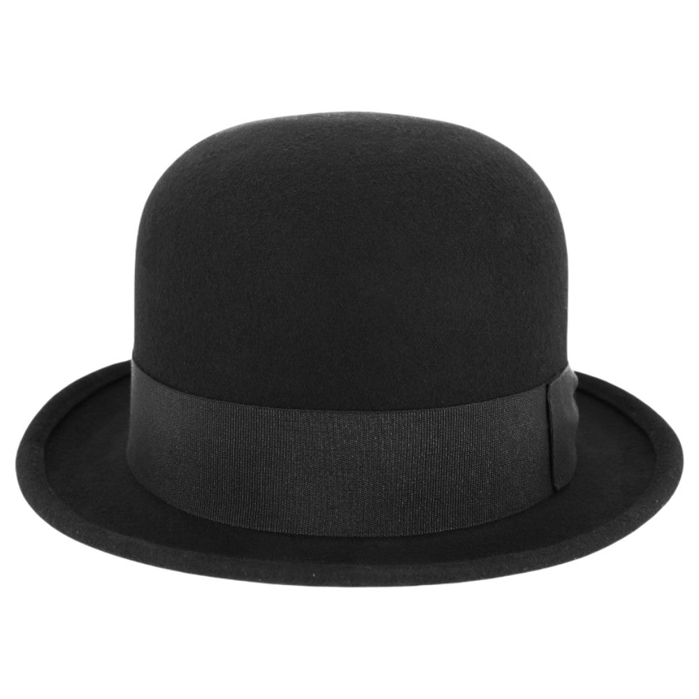 Sort Bowler Hat - 12 cm høj - 100% uld