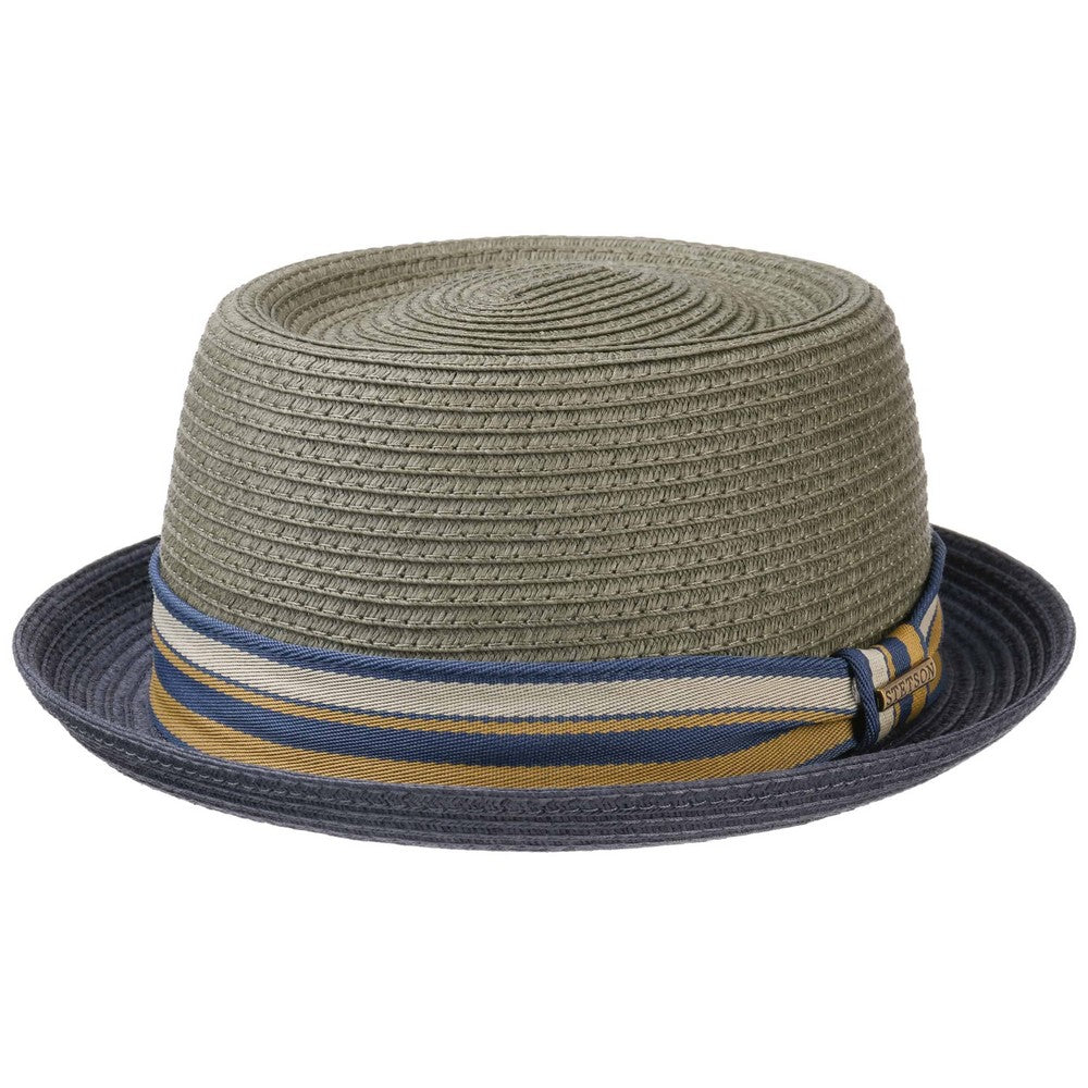 Stetson Porkpie Toyo Strå Sommerhat - Grå - Hat fra Stetson hos The Prince Webshop