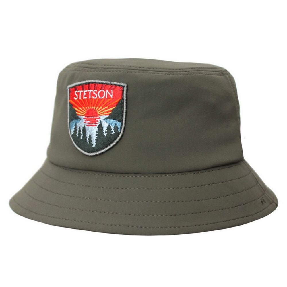 Stetson Sunset Jersey Bucket Hat - Olive