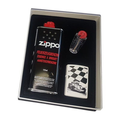 Alkuperäinen Zippo -kilpa -auto kevyempi lahjapakkauksessa