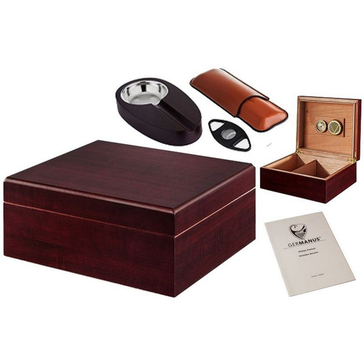 GERMANUS Cigar Humidor Sæt - Brun - Cigar Humidor fra Germanus hos The Prince Webshop