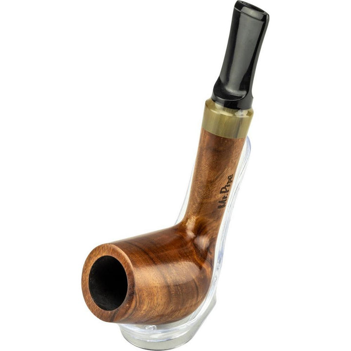 Mr. Pipe Pibe Natur Redwood Kort Lige inkl. Stand - Pibe fra Mr. Pipe hos The Prince Webshop