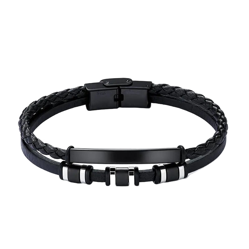 Helix Læder og rustfrit stål armbånd - 3 farver