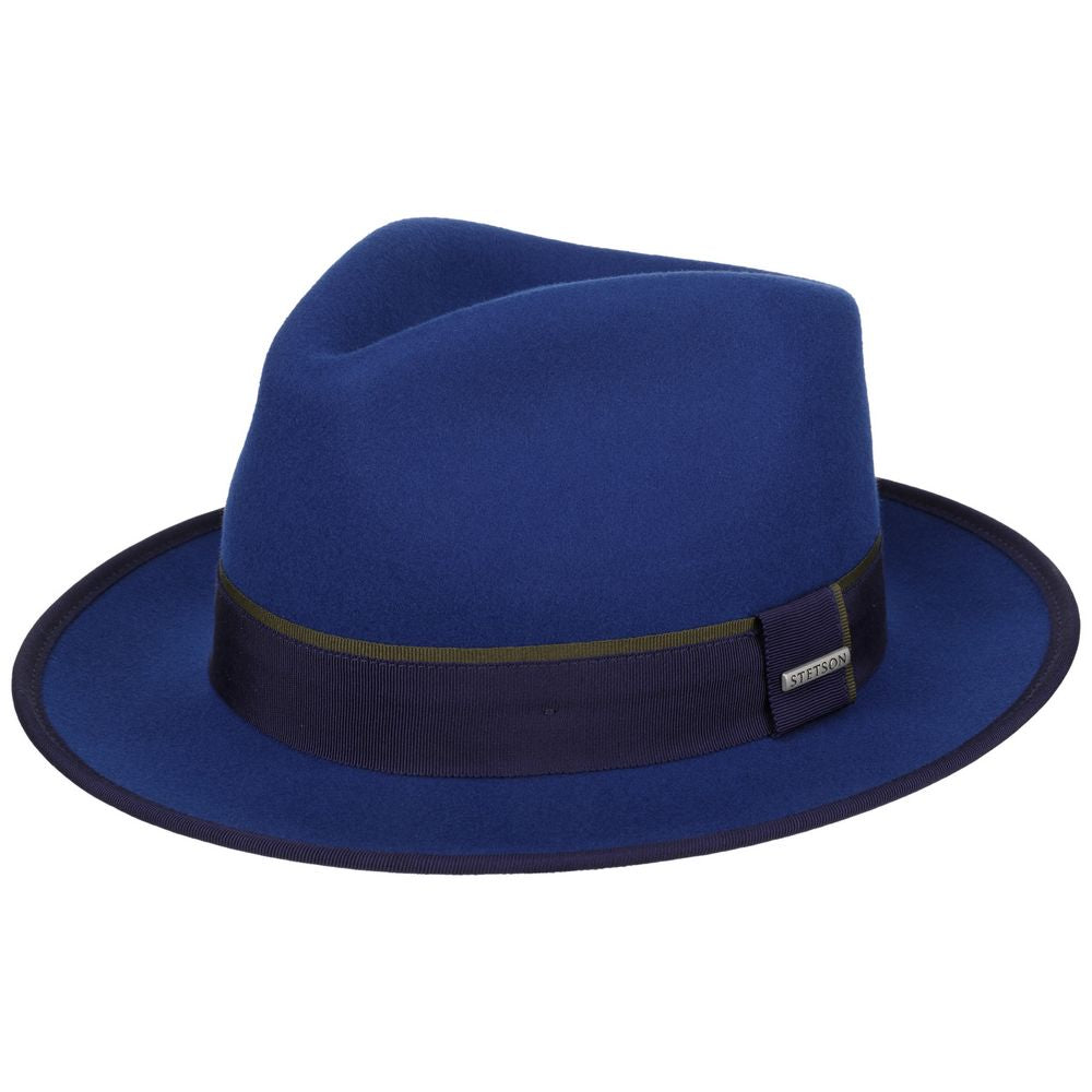 Stetson Woolfelt Fedora Hat - Royal Blue - Fedora Hat fra Stetson hos The Prince Webshop