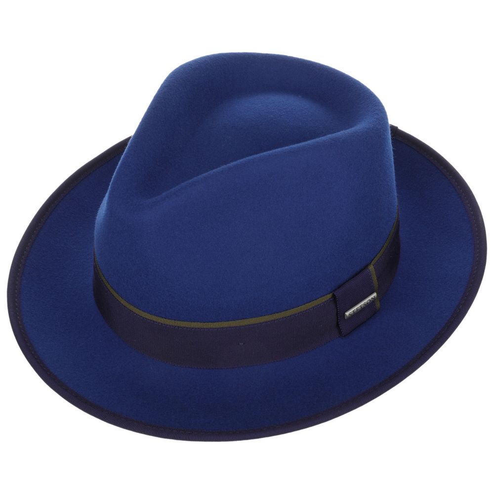 Køb Stetson Woolfelt Fedora Hat Royal Blue til DKK i