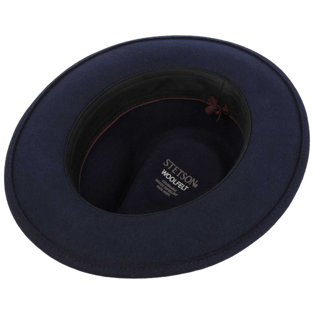 Stetson Woolfelt Fedora Hat - laivastonsininen