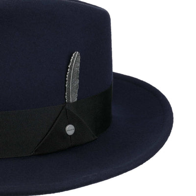 Stetson Woolfelt Fedora Hat - Navy Blue
