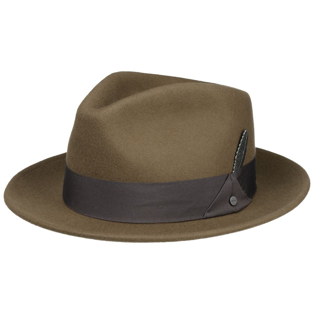 Stetson Woolfelt Fedora Hat - Fudge Brown - Fedora Hat fra Stetson hos The Prince Webshop