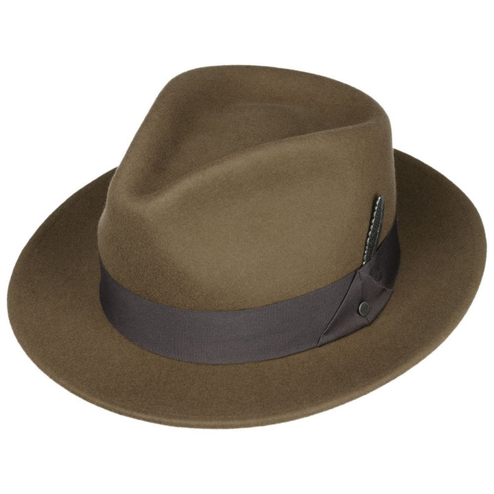 Stetson Woolfelt Fedora Hat - Fudge Brown