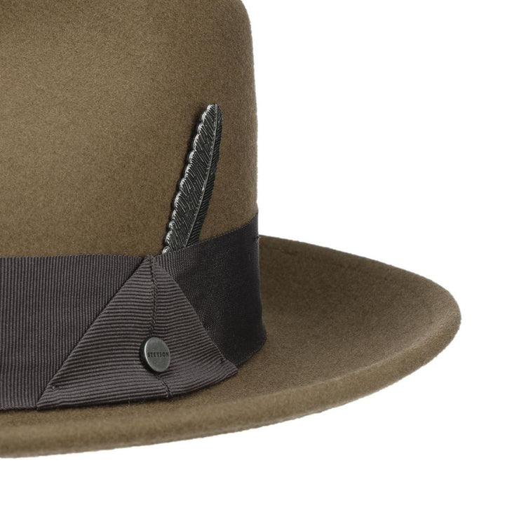 Stetson Woolfelt Fedora Hat - Fudge Brown