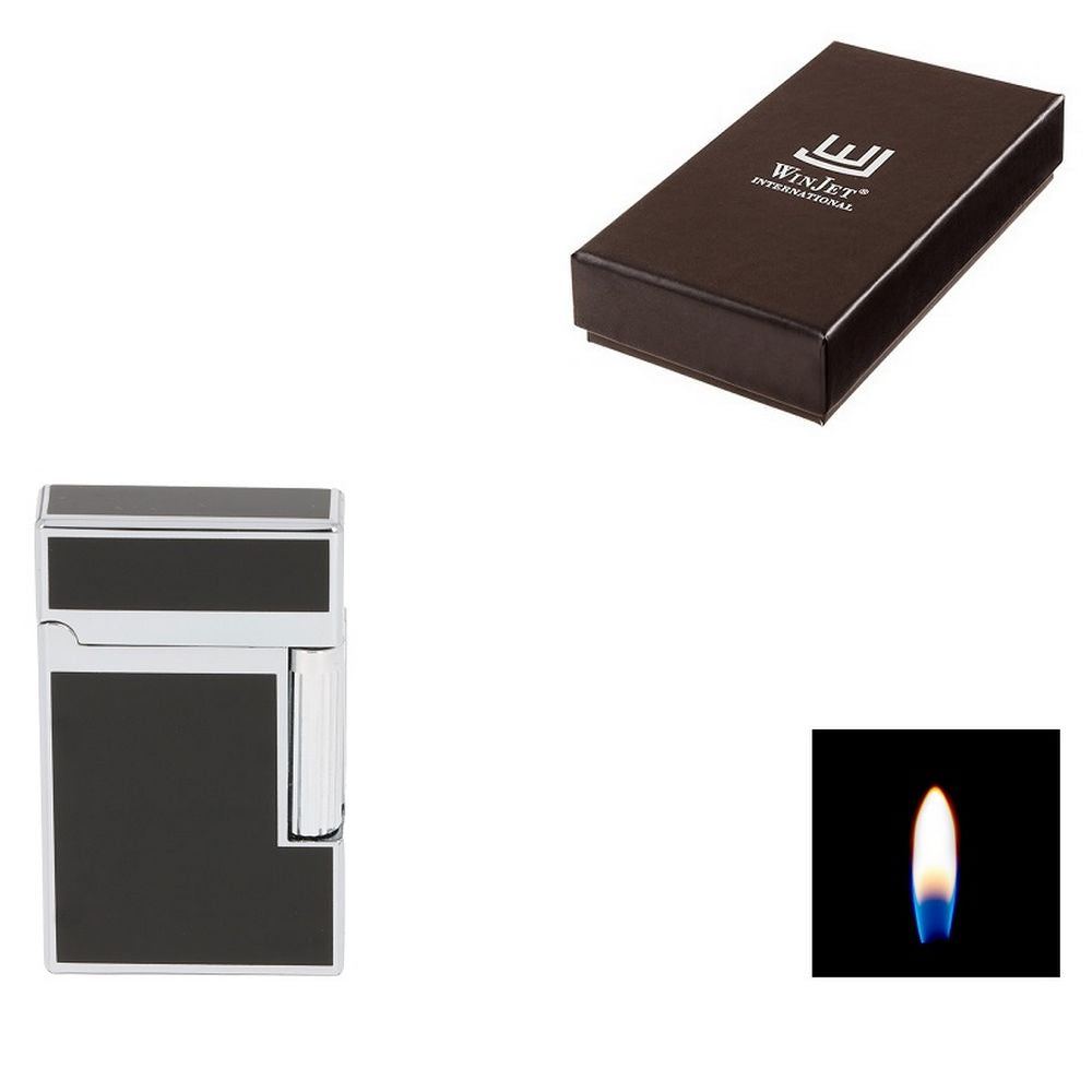 Winjet New York Flint Lighter - Elegance i Sort & Chrome