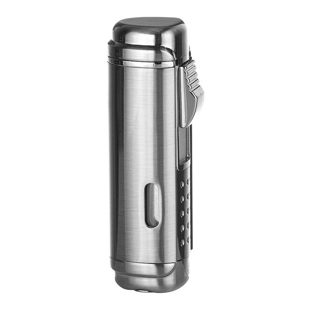 Winjet Cigar Lighter 4 x Jet Chrom Satin m/Puncher
