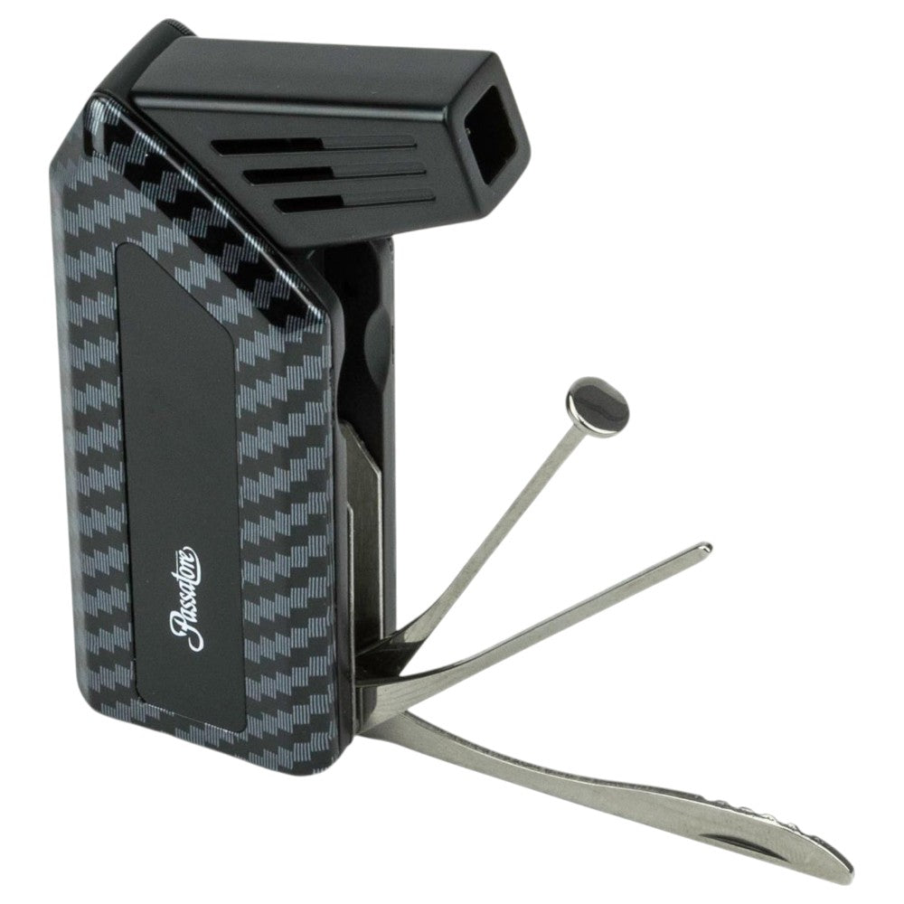 PASSATORE Pibelighter Peter Carbon Finish med Pibebestik - Lighter fra Passatore hos The Prince Webshop
